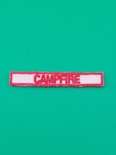 Campfire Red & White Mini Strip Segment Patch BSA Scouts America NEW 1.75