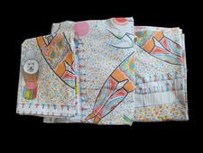 Vtg John Rombola Martex Circus Print Twin Flat Fitted Sheet + 1 Pillowcase USA picture