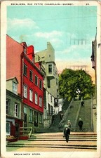 Quebec Canada Break Neck Steps Postcard used (25644) picture
