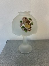 Vintage 1972 Westmoreland Glass Owl Fairy Lamp picture