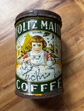 RAre Early Tall 1lb Foltz Maid Vintage Coffee Tin Can picture