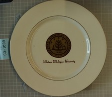 VINTAGE WESTERN MICHIGAN  Stadium collectible Porcelain plate BRONCO picture