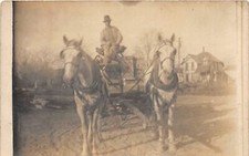 F45/ Interesting RPPC Postcard Occupational Horse Delivery Wagon 3 picture