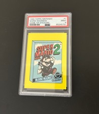 Topps 1989 Mario #1 PSA 9 Nintendo Game Tip Stickers #1 Super Mario Bros. 2 picture