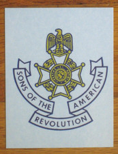 Sons of the American Revolution DECAL SAR eagle vintage DAR Washington 250 years picture