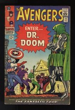 Avengers #25 FN 6.0 Fantastic Four Dr. Doom Appearance Kirby Marvel 1966 picture