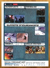 1999 Gundam 0079/Supreme Snowboarding/Rainbow Six Dreamcast Print Ad/Poster Art picture