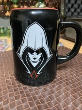 Assassins Creed Hooded Face Stein Mug Cup Black/Red 2015 20oz picture