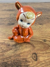 VTG Rare 1950s Japan Kewpie Pixie Imp Cat Costume, Orange picture