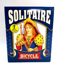 VTG Bicycle Solitaire PC Computer Game Big Box New Sealed CD-ROM 1999 Y2K NIB picture