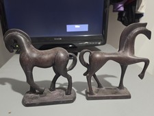 Vintage Etruscan Style Horse Figure Ancient Rome 8” MCM Use Book Ends Decorative picture