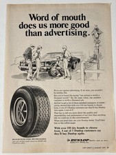 1974 Dunlop Tire Print Ad Elite Steel Belted Radial picture