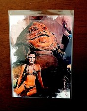 2019 Princess Leia/Jabba The Huttt Sketch Card Vela Signed #18/50 picture