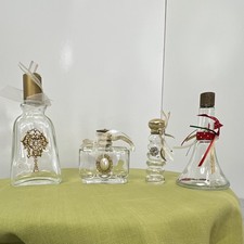 Vtg Perfume Bottle Lot 4 Dana Ambush Avon Jeweled Brooch Wheaton Christmas Bell picture