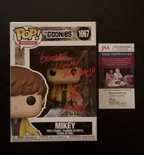 SEAN ASTON SIGNED AUTOGRAPH MIKEY FUNKO POP 1067 GOONIES NEVER SAY DIE JSA COA picture