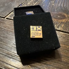 Vintage IBM 1991 Systems Engineering Symposium Conference 1/10 10k Lapel Pin NEW picture