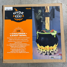 NEW Halloween LED Cauldron Candy Bowl 17