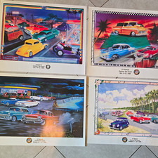 Cruisin' the Coast Collectible Car ORIGINAL POSTERS Lot of 4 (1996-1999) VGood picture