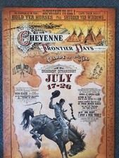 *signed* WYOMING Cheyenne Frontier Days Rodeo poster Bob Coronato vintage cowboy picture