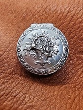Vintage MMA Metropolitan Museum of Art Silvertone Pill Trinket Box picture