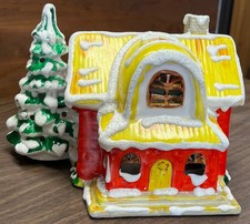 RARE Vintage 1979 Dept 56 Original Snow Village THATCHED COTTAGE HTF picture