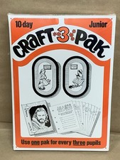 Sealed Vintage 1960's 10 Day Junior Craft 3 Pak Sunday Bible School Standard Pub picture
