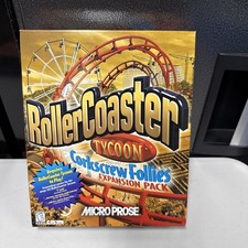 PC RollerCoaster Tycoon Corkscrew Follies DLC (CD-ROM Big Box 1999) **SEALED** picture