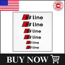 6Pcs Car Brake Caliper Stickers for Audi Sport S Line Logo Wheel Tire Decals picture