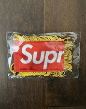 Supreme FW26 Box Logo Mini Flag With Gold Fringe Authentic Sealed New IN HAND picture