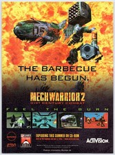 MechWarrior 2 - PS1 Sega Saturn PC - Vintage Original Print Ad/Poster Promo 1995 picture