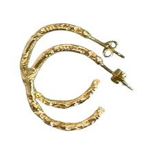 Thin Hammered Hoop Small picture