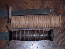 WW2 CAMILLUS M3 KNIFE / BAYONET  HANDLE LEATHER SPACERS  picture