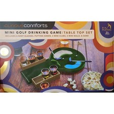 NIB Curious Comforts Mini Golf Drinking Game Table Top Set 2-6 Players - NEW picture