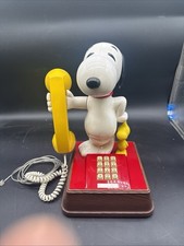 UNTESTED/AS IS Vintage 1976 The Snoopy & Woodstock Push Button Dial Phone picture
