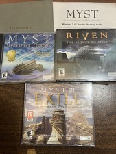 Lot Riven & Myst III 3 Exile PC Ubi Soft 2001 Sealed Brand New 3 Lot Masterpiece picture