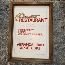 Vintage Double Sided Dunnavants Restaurant Sign Aspen CO 1970’s picture