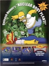 Activision The Simpsons Wrestling Original 2001 Print Ad Homer Nuclear Body picture