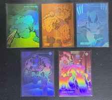 1992 MARVEL UNIVERSE SERIES 3 COMPLETE HOLOGRAM SET IMPEL H-1 TO H-5 picture