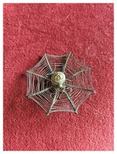 Antique 1920's Spider Web Pin Brooch Great for Halloween picture