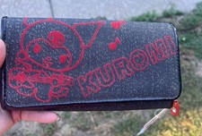 NWT Vintage 2008 Sanrio Kuromi Rock Star Wallet Black Glitter Red Embroidered picture