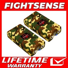 Fightsense 2 Pc Heavy Duty Stun Gun 10 BV Rechargeable LED Flashlight picture