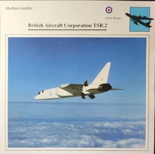 TSR Aircraft Picture Original Vtg Info Detail Aviation Collector Card   picture