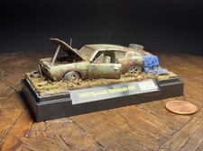 1/64 Abandoned '69 Plymouth Barracuda 440 Mini-Diorama diecast desk art ooak picture