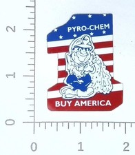 Vintage Pyro-Chem Buy American South Point Ohio Coal Mining Sticker Decal picture