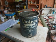 Vtg Empty 25 lb Size Pure Oil Tiolene Grease Can Only 1 on eBay Lot 26-50-CH-D picture