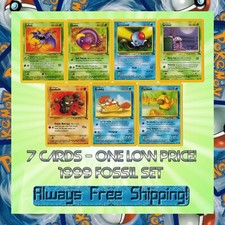 1999 Pokemon Original Fossil Set - 7 Card Starter Collection - picture