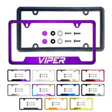 New Laser Etched Stainless Steel License Frame Silicone Guard for Viper picture