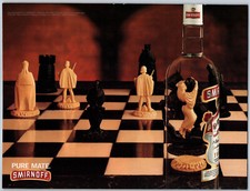 Smirnoff Chess Pure Mate Knight Queen - 1997 Vintage Print Ad Ephemera picture