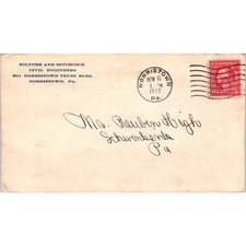 1922 Hiltner and Hitchcock Civil Engineers Norristown PA Postal Cover TG7-PC1 picture