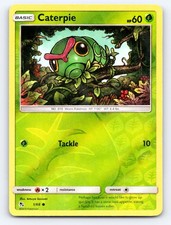 Caterpie 1/68 Common Hidden Fates Pokemon Reverse Holo Lightly Played picture